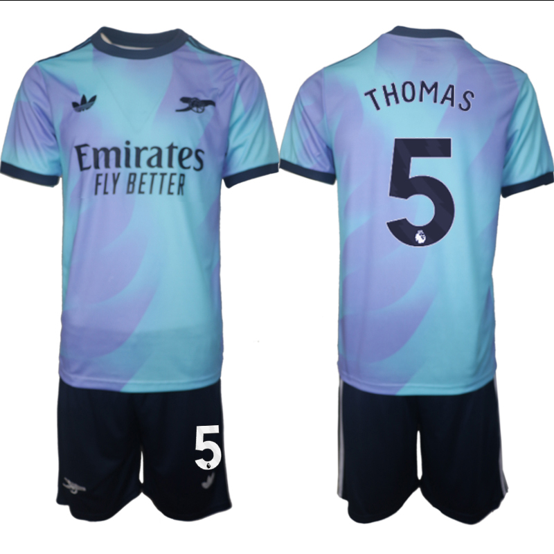 Men 2024-2025 Club Arsenal away Purple blue #5 Soccer Jersey